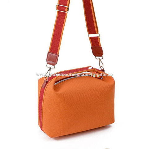 Nouveau sac cosmétique rectangulaire en toile 2025, grande capacité, sac de rangement à main, trousse de toilette de voyage portable