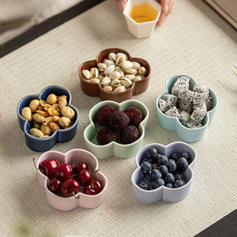 Preço de fábrica Utensílio Doméstico Delicado Dividido Dim sum Frutas Secas Prato de Chá for sale at factory direct price