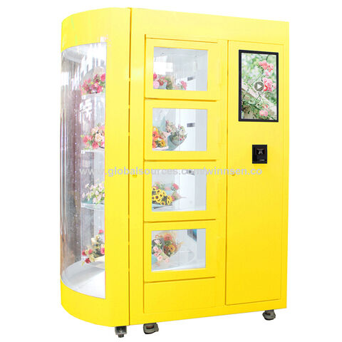 Máquina expendedora de la flor fresca del diseño elegante con el refrigerador Máquina expendedora innovadora del autoservicio automático modificado para requisitos particulares