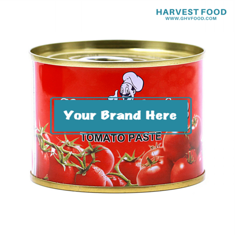 Purée de tomates en conserve de haute qualité, offre 70g, 140g, 210g, 2200g, 3000g, petite boîte. Concentré de tomates, durée de conservation de 2 ans. for sale at factory direct price