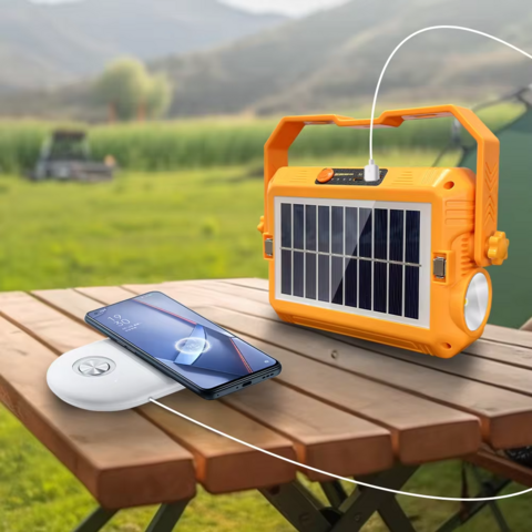 Solar Work Light - 100w Portable Flood Light With Usb Charging, Ip65 ...