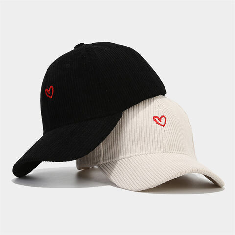 Gorra deportiva diaria de pana lisa teñida en invierno cálido con logotipo bordado OEM
