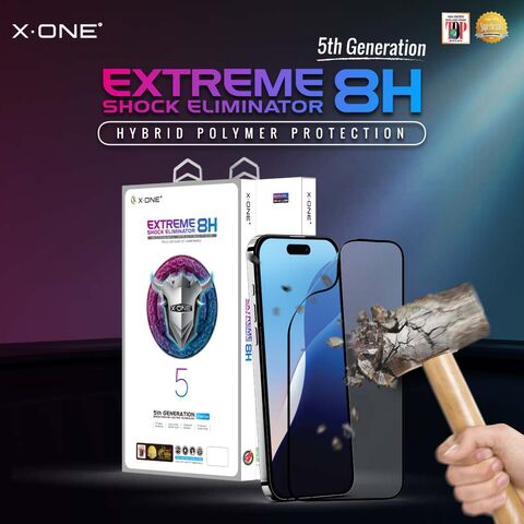 Protector de Pantalla Completo X.one 2.5D, Vidrio Templado 8H Anti-Impacto para iPhone 16promax/16pro/16plus/16, 15, 14 - Claridad HD