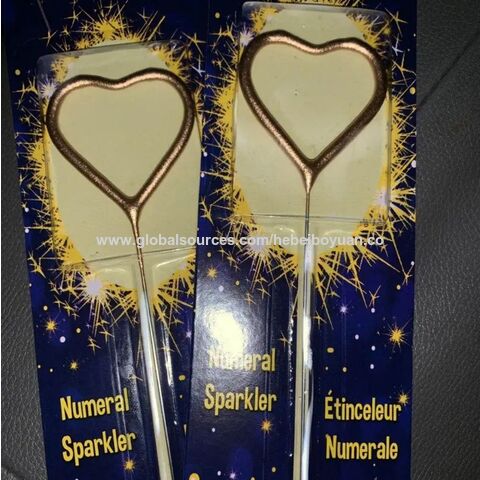 Venta al por mayor de bengalas de alta calidad para tartas de cumpleaños con forma de corazón for sale at factory direct price