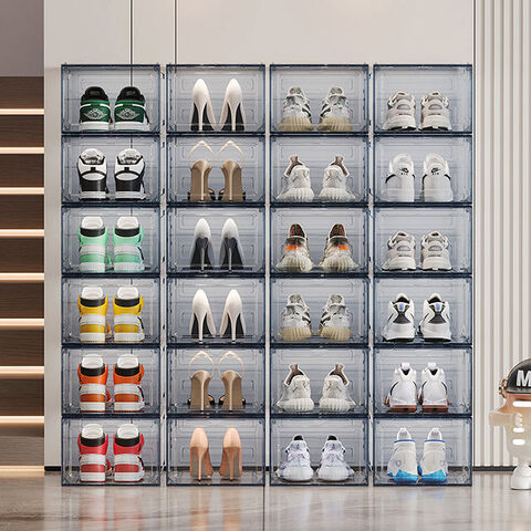 Großhandel Kunststoff Klare Schuhaufbewahrungsbox Staubdicht Transparente Acryl Schuh Lagerung Stapelbar