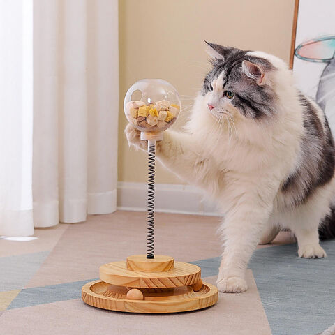 Juguete para gatos al por mayor, bola dispensadora de comida para gatos, juguete anti-aburrimiento para perros y gatos, dispositivo dispensador de comida para mascotas for sale at factory direct price