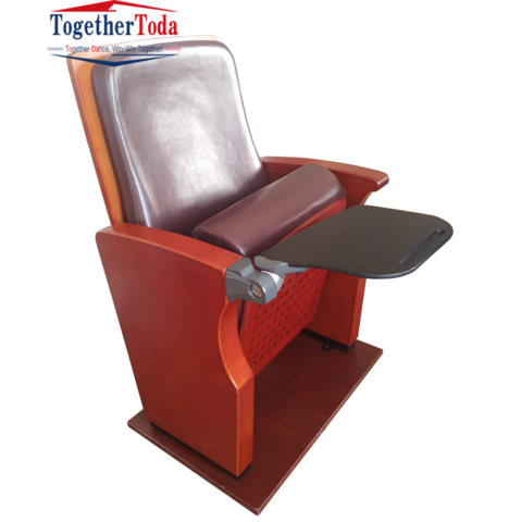 Mobilier de Théâtre Moderne Haut de Gamme, Fauteuil Pliant Confortable en Cuir pour Auditorium, Mobilier de Cinéma et de Théâtre