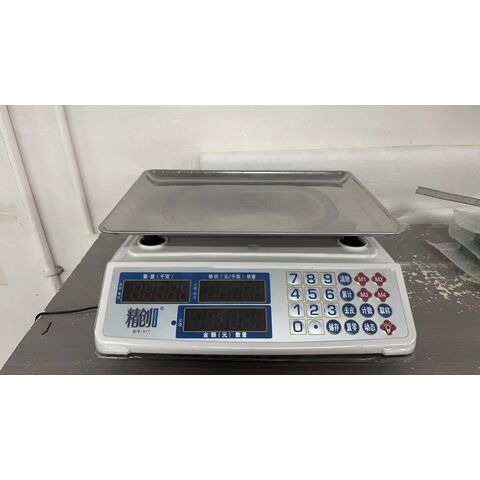 Balance électronique de plate-forme de haute précision 30 kg, balance en acier inoxydable, article de pesée pour marché de légumes/supermarché/logistique express