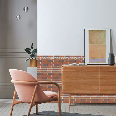 Wall panels Small red brick 3D three-dimensional wall sticker self-adhesive wall panel wallpaper wall fence cultural brick exterio
