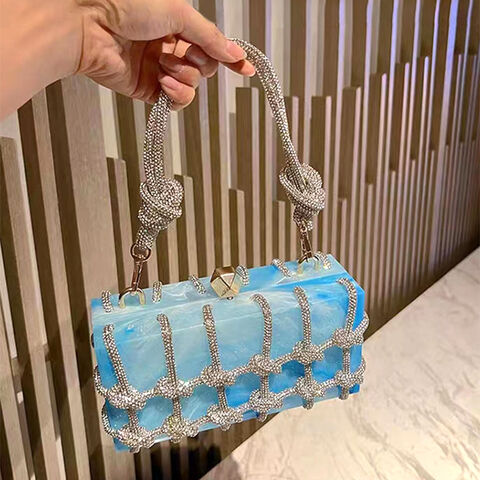 PVC Clutch Bag Evening Bags Rhinestone Purses and Handbags 2025 Wholesale Wallet Handle Handbags for Women Luxury Designer Bags for sale at factory direct price
