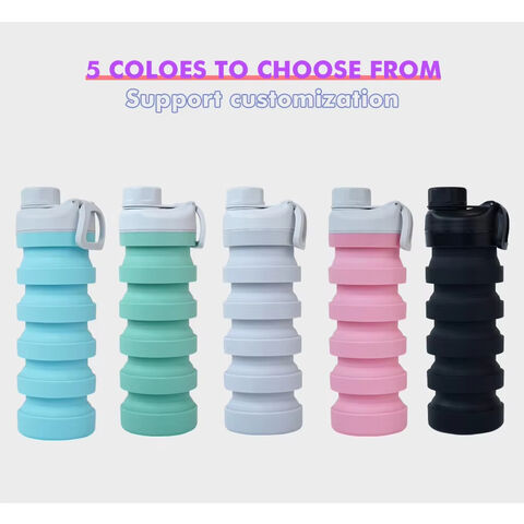 BPA-freie, faltbare Silikon-Wasserflasche, leicht, auslaufsicher, wiederverwendbar, für Reisen, Camping, Wandern, Radfahren, Yoga und Outdoor-Sport – individuell anpassbar.