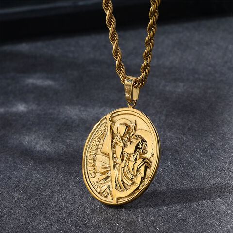 Pingentes religiosos de aço inoxidável banhados a ouro 18k para atacado, acessórios de moda para casa e escritório for sale at factory direct price