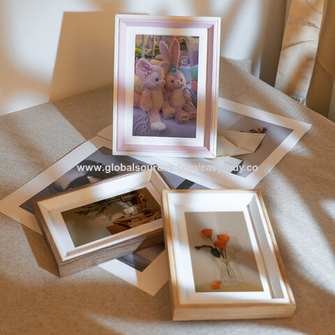 Moulures pour cadres photo, support de cadre photo en bois, cadre photo créatif, fixation murale