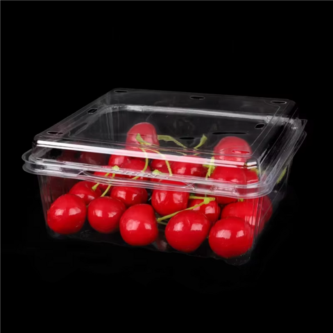 Caixa de Frutas Plástica Transparente Tipo Clamshell, Recipiente para Frutas, Estoque Direto da Fábrica, Caixa Dobrável de Plástico para Frutas e Vegetais for sale at factory direct price
