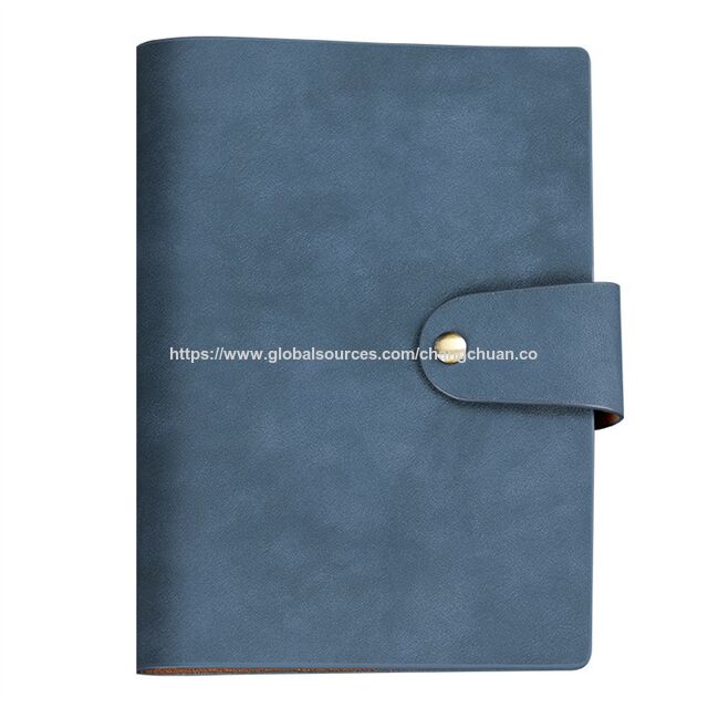 Notebook Snap Sleek Black Leather - Like Notebook With Snap Button Closure For ...
