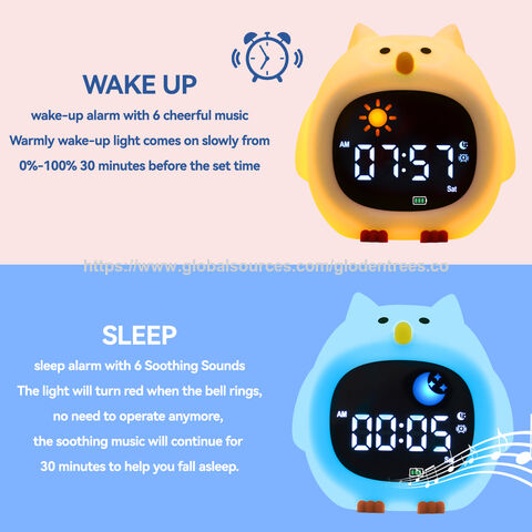 Cute Design Owl Sleep Trainer Built-in White Noise Music Rgb Changeable ...