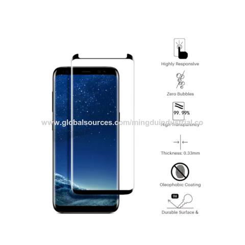 6D Curved Displayschutzfolie aus Glas für Samsung Galaxy S9 Plus, kratzfest, 3D heißgebogen for sale at factory direct price