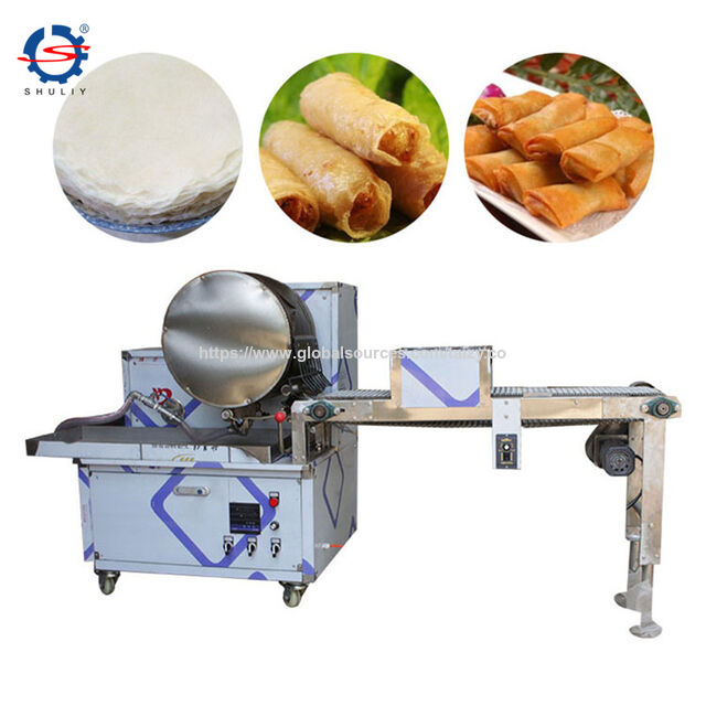 Automatic Injera Tortilla Lumpia Maker Spring Roll Machine Grain Product Making Machine for sale at factory direct price