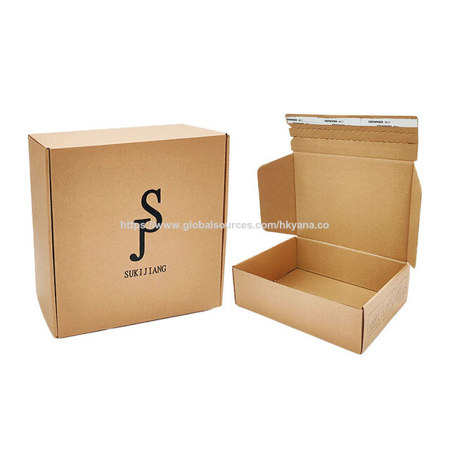 Cajas de cartón corrugado marrón personalizadas para envíos - Embalaje plano a medida