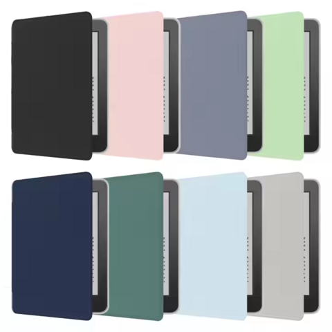 Capa Traseira Transparente Acrílica com Impressão Personalizada para Kindle Oasis 3/2 de 7.0 Polegadas, Capa de Proteção Total 360° com Alça de Mão