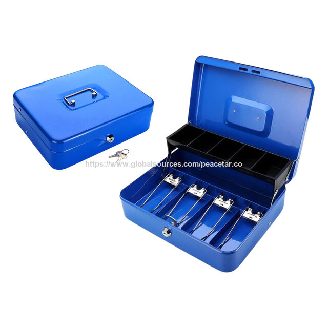 Caja de Seguridad para Dinero de Gran Tamaño con Bandeja de Compartimentos Extraíbles