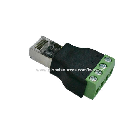 4 Pin Rj45 Connector Rj45 Male To 4 Pin Terminal Block, Shielded Type - Buy China Wholesale ...