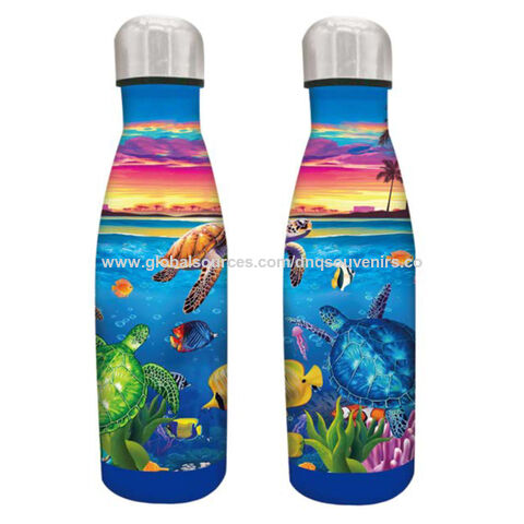 Custom Logo Design Printed 500ml Stainless Steel Turtle Flask Travel ...