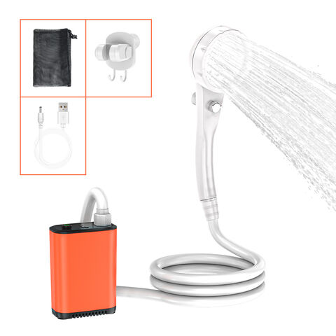 Ducha Portátil para Camping al Aire Libre, Bomba de Ducha Recargable a Batería para Camping, Senderismo y Viajes for sale at factory direct price