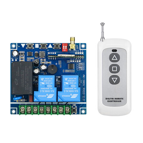 Receptor de control remoto inalámbrico RF de alta potencia AC para bomba de agua, motor, puerta eléctrica, elevación, grúa, riego con DIP