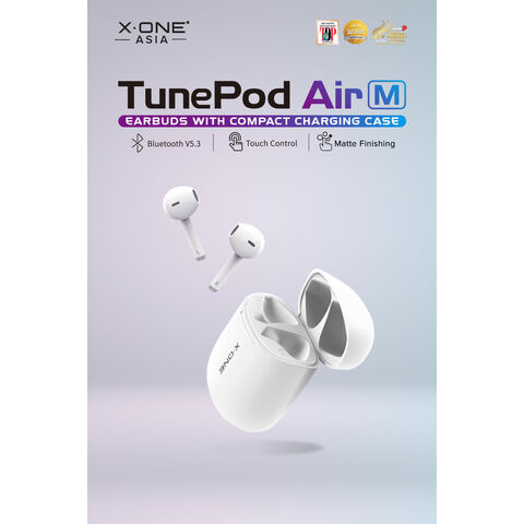 X.One TunePod Air M Kabellose Bluetooth 5.3 Ohrhörer mit Kompakter Ladestation für Sport und Musik, Weitgehend Kompatibel for sale at factory direct price