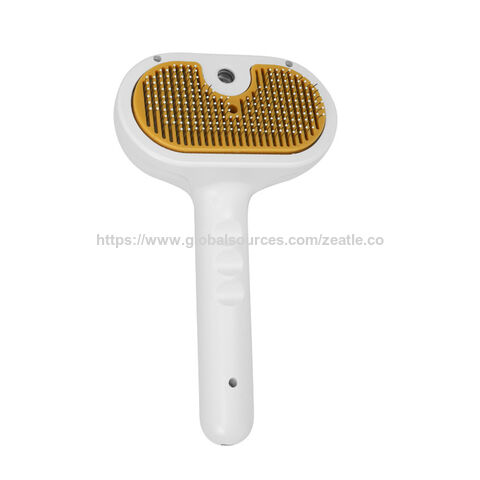 فرشاة تنظيف القطط OEM مزدوجة الجوانب قابلة للسحب للكلاب، لتساقط الشعر، والتدليك، والاستحمام بمقبض مانع للانزلاق، لطيفة على البشرة، مستلزمات الحيوانات الأليفة المنزلية for sale at factory direct price