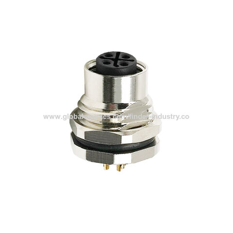 Weiblicher gerader Leiterplatten-Lötverbinder, runder PG9- oder M16-Gewindeanschluss, M12 S-Code 4-poliger Computeranschluss for sale at factory direct price