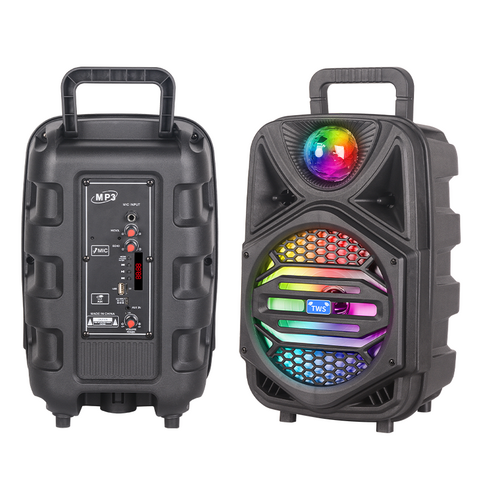 مكبر صوت للحفلات الخارجية TF USB TWS محمول مع إضاءة LED for sale at factory direct price