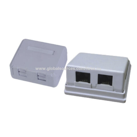Cat.5e RJ45 Aufputzdose 2 Ports - Netzwerkanschlussdose for sale at factory direct price