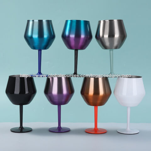 Copos de vinho personalizados de 414ml, taças de champanhe, copo de vinho de aço inoxidável com haste removível para viagens ao ar livre, presentes criativos de Natal for sale at factory direct price