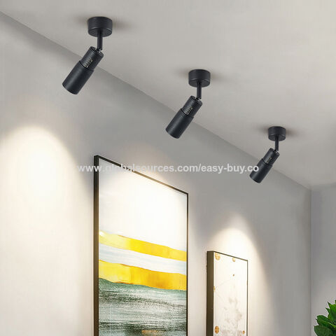 Lampu Sorot Plafon 3 Warna Dimmable, Lampu Sorot Plafon Flush Mount dengan Arah yang Dapat Disesuaikan, Lampu LED Spot