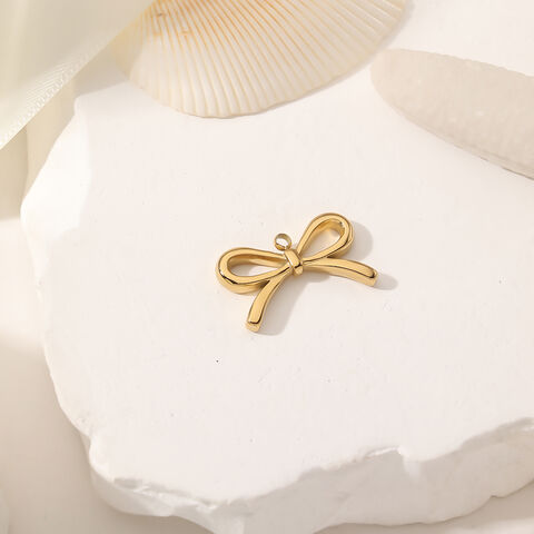 Pingente de laço em aço inoxidável banhado a ouro 18k para mulheres no atacado, ideal para escritório em casa for sale at factory direct price