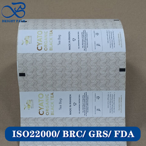 Roll Kertas Premium Food-Grade, Mudah Sobek, dengan Lapisan Heat Seal untuk Pengemasan Overwrap Kantong Teh yang Efisien