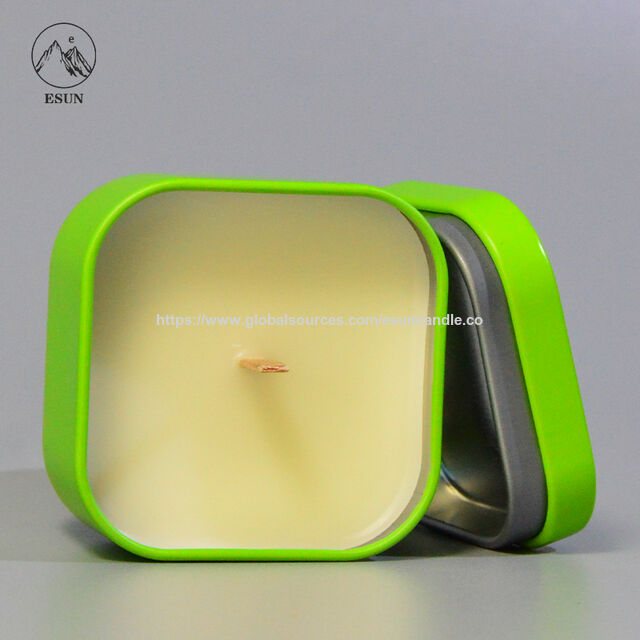 Atacado 55*55*45 mm Mini Lata Quadrada Colorida para Velas com Tampa para Velas Perfumadas Latas de 113 g for sale at factory direct price