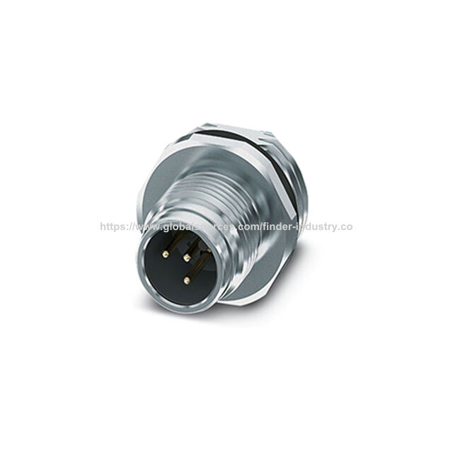 Conector de montaje en panel M12 apantallado de 3, 4, 5, 8, 12 polos, conector push-pull para panel macho Ip67 for sale at factory direct price