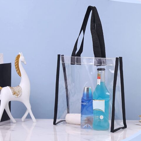 Preço de fábrica Novo Design Factory Outlet Sacolas Transparentes Impermeáveis de Plástico Sacola de Praia de PVC para Viagens de Verão for sale at factory direct price