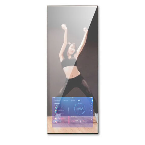 Miroir de Fitness Intelligent et Mince avec Écran Numérique pour Entraînement en Intérieur et Coaching Virtuel for sale at factory direct price