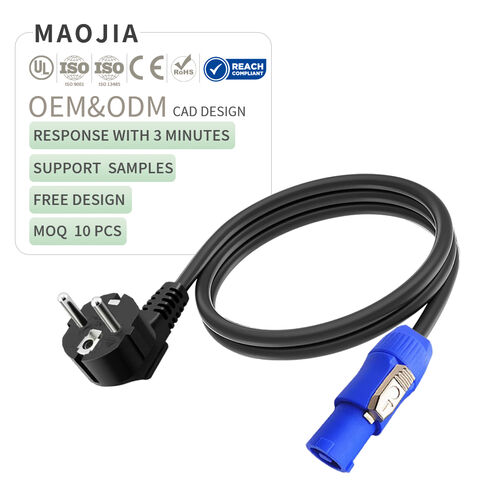 Europäisches Standard EU-Netzkabel auf PowerCON-Stecker für Bühnenbeleuchtung, LED-Beam-Licht und DJ-Audioequipment