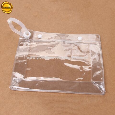 Wholesale Custom logo and Size EVA Thickened Snap Closure Plastic Clear Gift Tote Bag for sale at factory direct price