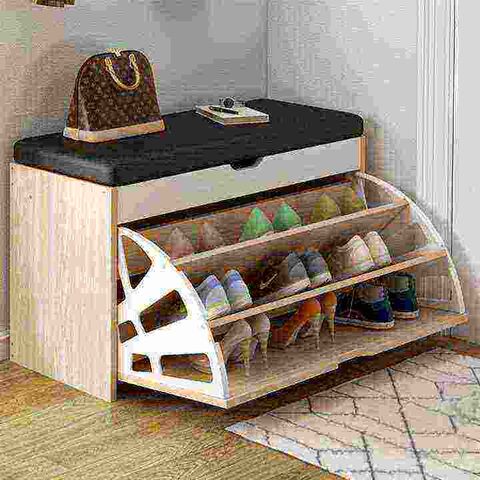 Bergaya Mewah rak sepatu furnitur kayu Solid untuk kamar tidur ruang tamu kantor