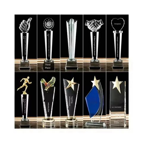 Trofeo Estrella de Metal Deportivo para Regalos Empresariales JN, Premio de Honor en Cristal, Trofeos de Metal y Cristal