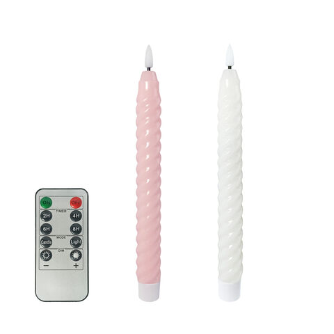 طقم شموع إلكترونية LED بدون لهب من البارافين مع جهاز تحكم عن بعد - 2 شموع LED for sale at factory direct price
