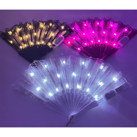 Led Luminous Rose Fan,hand Fan,custom Promotional Hand Fan - Expore ...