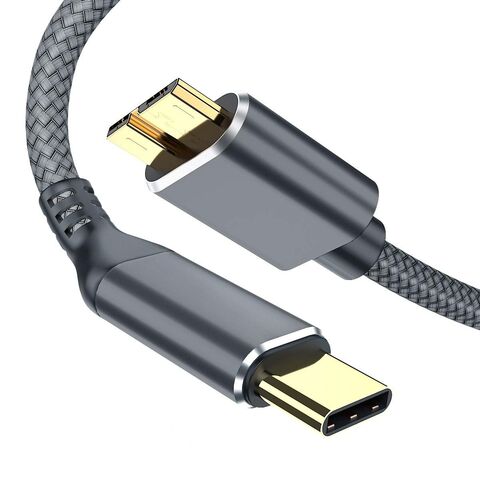 10 Gbit/s Micro B auf USB C Festplattenkabel, USB C auf Micro B Kabel, externes Festplattenkabel kompatibel für Seagate WD Westgate 1M