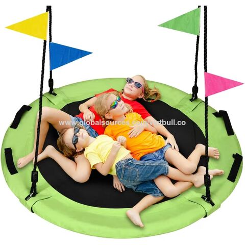 Ayunan Pohon Piring 40" untuk Anak-anak - Kapasitas Berat 408 kg, Kursi Ayunan Platform Kain Oxford Tahan Air 900D dengan Tali yang Dapat Disesuaikan for sale at factory direct price